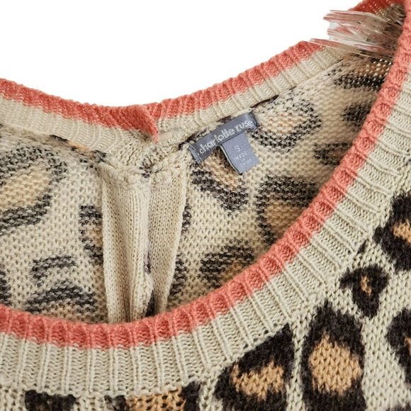 Sweater Animal Print Small Coral Brown - Picture 10 of 12
